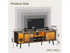Bestier Modern 63 TV Stand with LED Lights for TVs up to 70 , Media Console with Cable Management