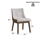 GDFStudio Linda Boucle and Velvet Upholstered Wood Dining Chair (Set of 2)