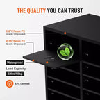 VEVOR Wood Literature Organizer, 24 Compartments, File Sorter with Removable Shelves, Mailboxes Slot for Office Home Classroom,EPA Certified