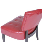 Okak Modern Accent Chair with Comfy Tufted Upholstery Deep Cushions Blended Leather Armchair with Oversized Seating Solid Wood Legs