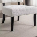Okak Modern Accent Chair with Comfy Tufted Upholstery Deep Cushions Blended Leather Armchair with Oversized Seating Solid Wood Legs