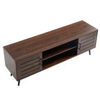 Chic Crate - Bryner Dark Walnut Mid-Century TV Stand for TVs Up to 65 with Storage & Cable Management