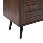Chic Crate - Bryner Dark Walnut Mid-Century TV Stand for TVs Up to 65 with Storage & Cable Management