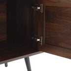 Chic Crate - Bryner Dark Walnut Mid-Century TV Stand for TVs Up to 65 with Storage & Cable Management