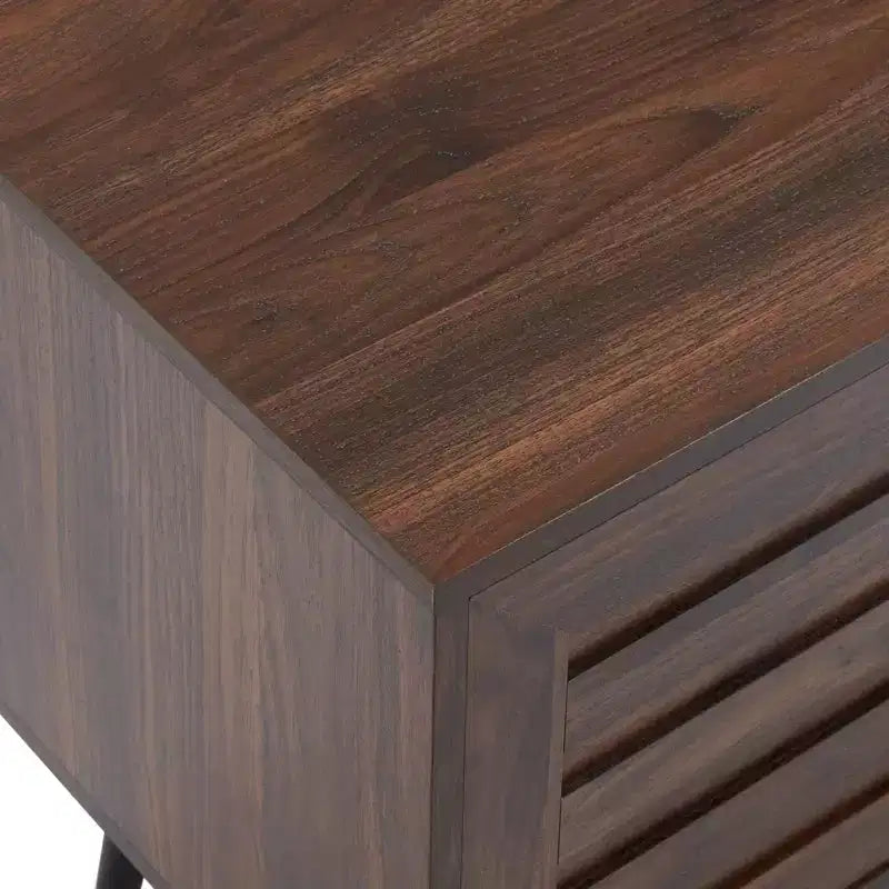 Chic Crate - Bryner Dark Walnut Mid-Century TV Stand for TVs Up to 65 with Storage & Cable Management