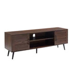 Chic Crate - Bryner Dark Walnut Mid-Century TV Stand for TVs Up to 65 with Storage & Cable Management