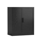 36 Black Practical 2-Door Decorative Storage Cabinet, Suitable for Living Room and Bedroom