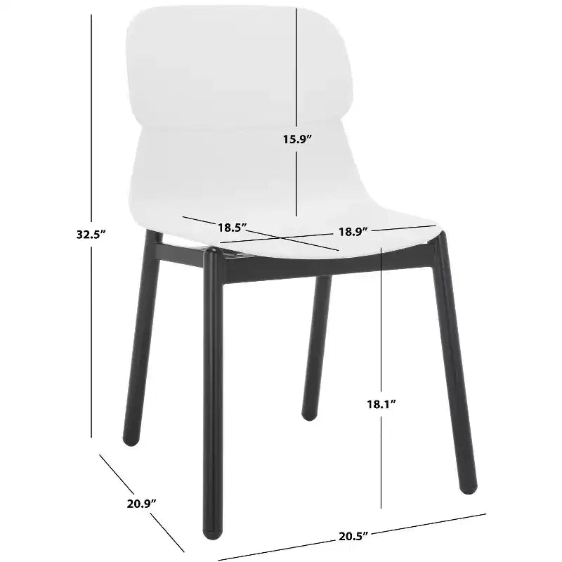 Abbie Molded Plastic Dining Chair (Set of 2) - SFV6900 - Safavieh Couture