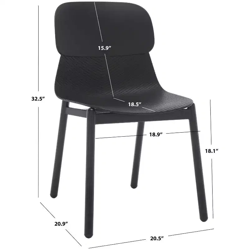 Abbie Molded Plastic Dining Chair (Set of 2) - SFV6900 - Safavieh Couture