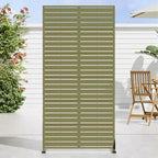 72 H35W Dovelina Grigio Paravento Decorativo per Esterni in Metallo Autoportante Recinzione da Giardino