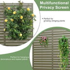 72 H35W Dovelina Grigio Paravento Decorativo per Esterni in Metallo Autoportante Recinzione da Giardino