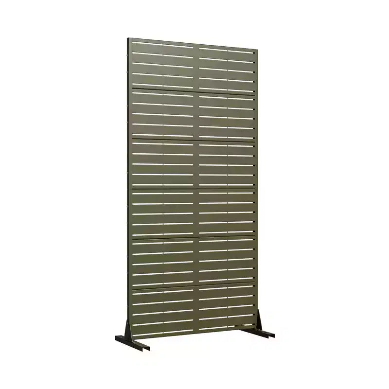 72 H35W Dovelina Grigio Paravento Decorativo per Esterni in Metallo Autoportante Recinzione da Giardino