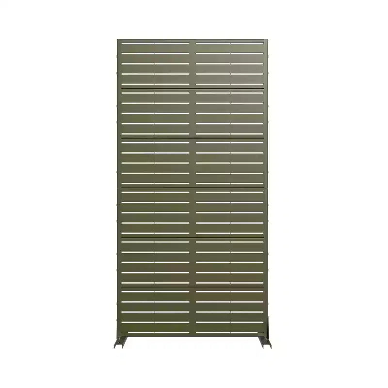 72 H35W Dovelina Grigio Paravento Decorativo per Esterni in Metallo Autoportante Recinzione da Giardino