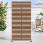 72 H35W Dovelina Grigio Paravento Decorativo per Esterni in Metallo Autoportante Recinzione da Giardino