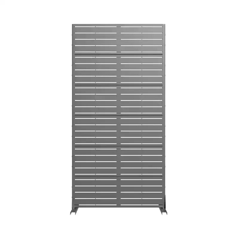 72 H35W Dovelina Grigio Paravento Decorativo per Esterni in Metallo Autoportante Recinzione da Giardino