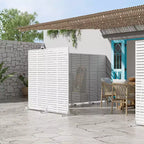 72 H35W Dovelina Grigio Paravento Decorativo per Esterni in Metallo Autoportante Recinzione da Giardino