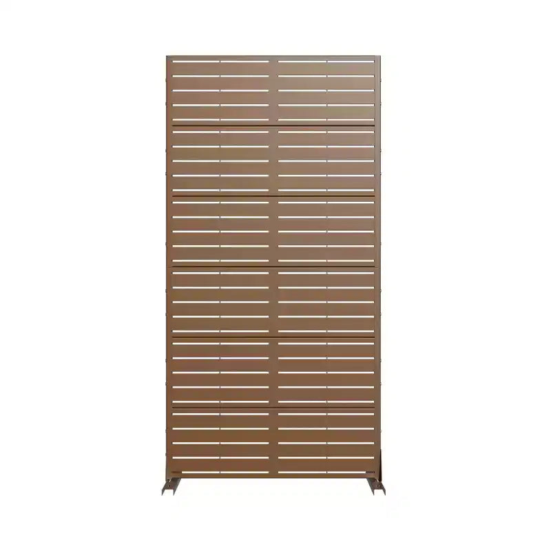 72 H35W Dovelina Grigio Paravento Decorativo per Esterni in Metallo Autoportante Recinzione da Giardino
