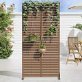 72 H35W Dovelina Grigio Paravento Decorativo per Esterni in Metallo Autoportante Recinzione da Giardino