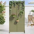 72 H35W Dovelina Grigio Paravento Decorativo per Esterni in Metallo Autoportante Recinzione da Giardino