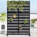 72 H35W Dovelina Grigio Paravento Decorativo per Esterni in Metallo Autoportante Recinzione da Giardino