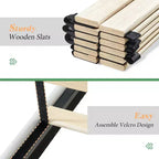 AMERLIFE Upholstered Bed Frame with Adjustable Headboard