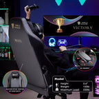 AMERLIFE Gaming Chair Ergonomic PC Game Chair- Lumbar Support Headrest 4D Armrests Computer Chair