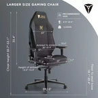 AMERLIFE Gaming Chair Ergonomic PC Game Chair- Lumbar Support Headrest 4D Armrests Computer Chair