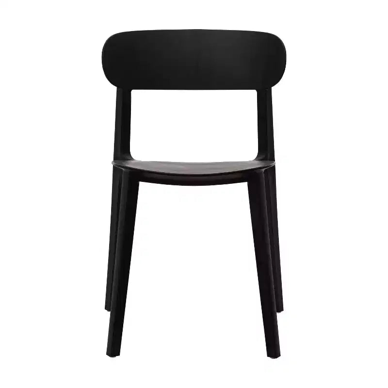 Flash Furniture Sedia da esterni e interni impilabile Dover con schienale curvo, sedia commerciale in resina per tutte le stagioni