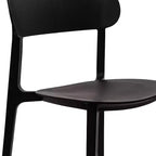 Flash Furniture Sedia da esterni e interni impilabile Dover con schienale curvo, sedia commerciale in resina per tutte le stagioni
