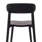 Flash Furniture Sedia da esterni e interni impilabile Dover con schienale curvo, sedia commerciale in resina per tutte le stagioni