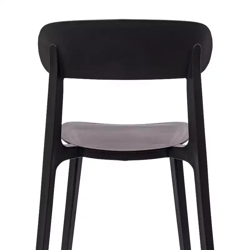 Flash Furniture Sedia da esterni e interni impilabile Dover con schienale curvo, sedia commerciale in resina per tutte le stagioni