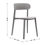 Flash Furniture Sedia da esterni e interni impilabile Dover con schienale curvo, sedia commerciale in resina per tutte le stagioni