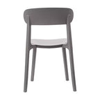 Flash Furniture Sedia da esterni e interni impilabile Dover con schienale curvo, sedia commerciale in resina per tutte le stagioni