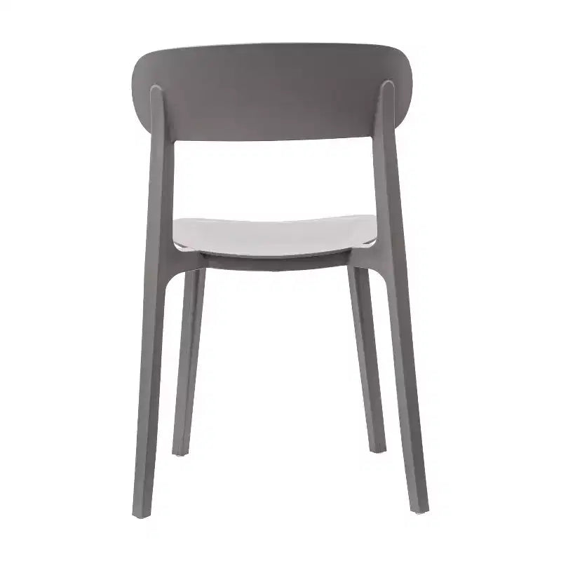 Flash Furniture Sedia da esterni e interni impilabile Dover con schienale curvo, sedia commerciale in resina per tutte le stagioni