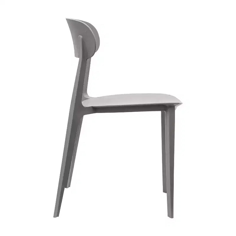 Flash Furniture Sedia da esterni e interni impilabile Dover con schienale curvo, sedia commerciale in resina per tutte le stagioni