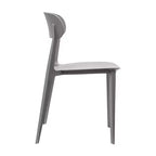 Flash Furniture Sedia da esterni e interni impilabile Dover con schienale curvo, sedia commerciale in resina per tutte le stagioni
