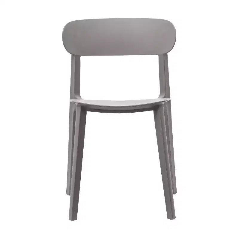 Flash Furniture Sedia da esterni e interni impilabile Dover con schienale curvo, sedia commerciale in resina per tutte le stagioni