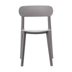 Flash Furniture Sedia da esterni e interni impilabile Dover con schienale curvo, sedia commerciale in resina per tutte le stagioni