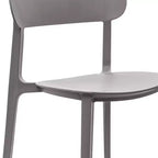 Flash Furniture Sedia da esterni e interni impilabile Dover con schienale curvo, sedia commerciale in resina per tutte le stagioni