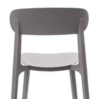 Flash Furniture Sedia da esterni e interni impilabile Dover con schienale curvo, sedia commerciale in resina per tutte le stagioni
