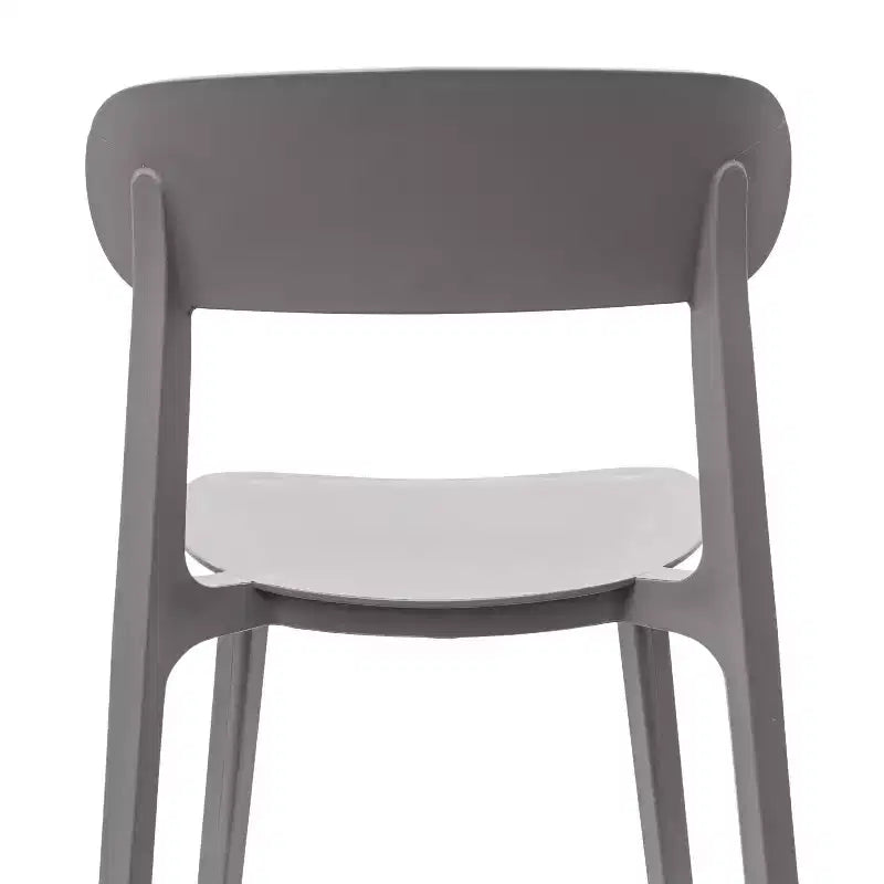 Flash Furniture Sedia da esterni e interni impilabile Dover con schienale curvo, sedia commerciale in resina per tutte le stagioni