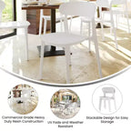 Flash Furniture Sedia da esterni e interni impilabile Dover con schienale curvo, sedia commerciale in resina per tutte le stagioni