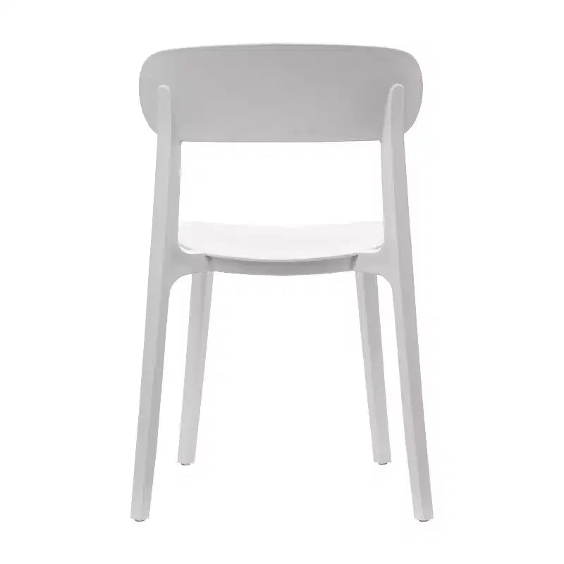 Flash Furniture Sedia da esterni e interni impilabile Dover con schienale curvo, sedia commerciale in resina per tutte le stagioni