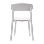 Flash Furniture Sedia da esterni e interni impilabile Dover con schienale curvo, sedia commerciale in resina per tutte le stagioni
