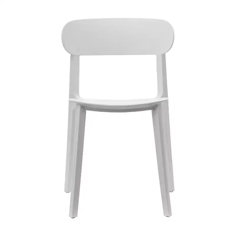 Flash Furniture Sedia da esterni e interni impilabile Dover con schienale curvo, sedia commerciale in resina per tutte le stagioni