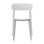 Flash Furniture Sedia da esterni e interni impilabile Dover con schienale curvo, sedia commerciale in resina per tutte le stagioni