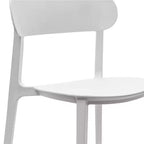 Flash Furniture Sedia da esterni e interni impilabile Dover con schienale curvo, sedia commerciale in resina per tutte le stagioni