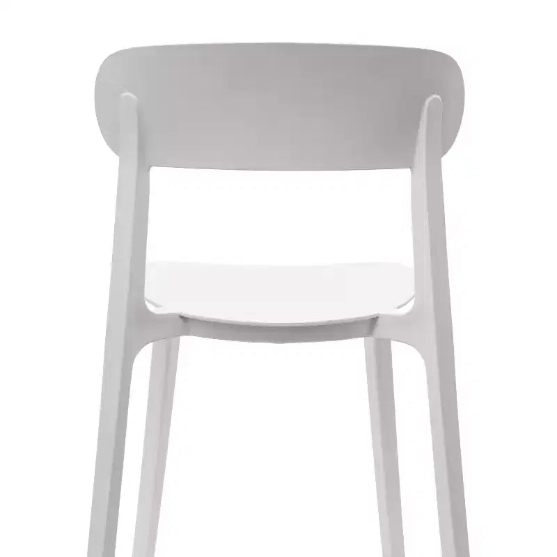 Flash Furniture Sedia da esterni e interni impilabile Dover con schienale curvo, sedia commerciale in resina per tutte le stagioni