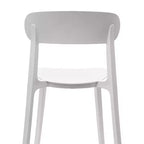 Flash Furniture Sedia da esterni e interni impilabile Dover con schienale curvo, sedia commerciale in resina per tutte le stagioni