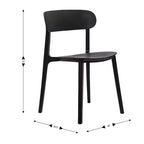 Flash Furniture Sedia da esterni e interni impilabile Dover con schienale curvo, sedia commerciale in resina per tutte le stagioni